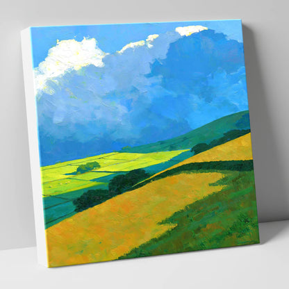 Rolling Fells and Stormy Skies lake district sky canvas wall art