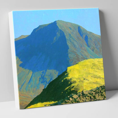 Sunlit Ridge Below Kirk Fell lake district fell canvas wall art