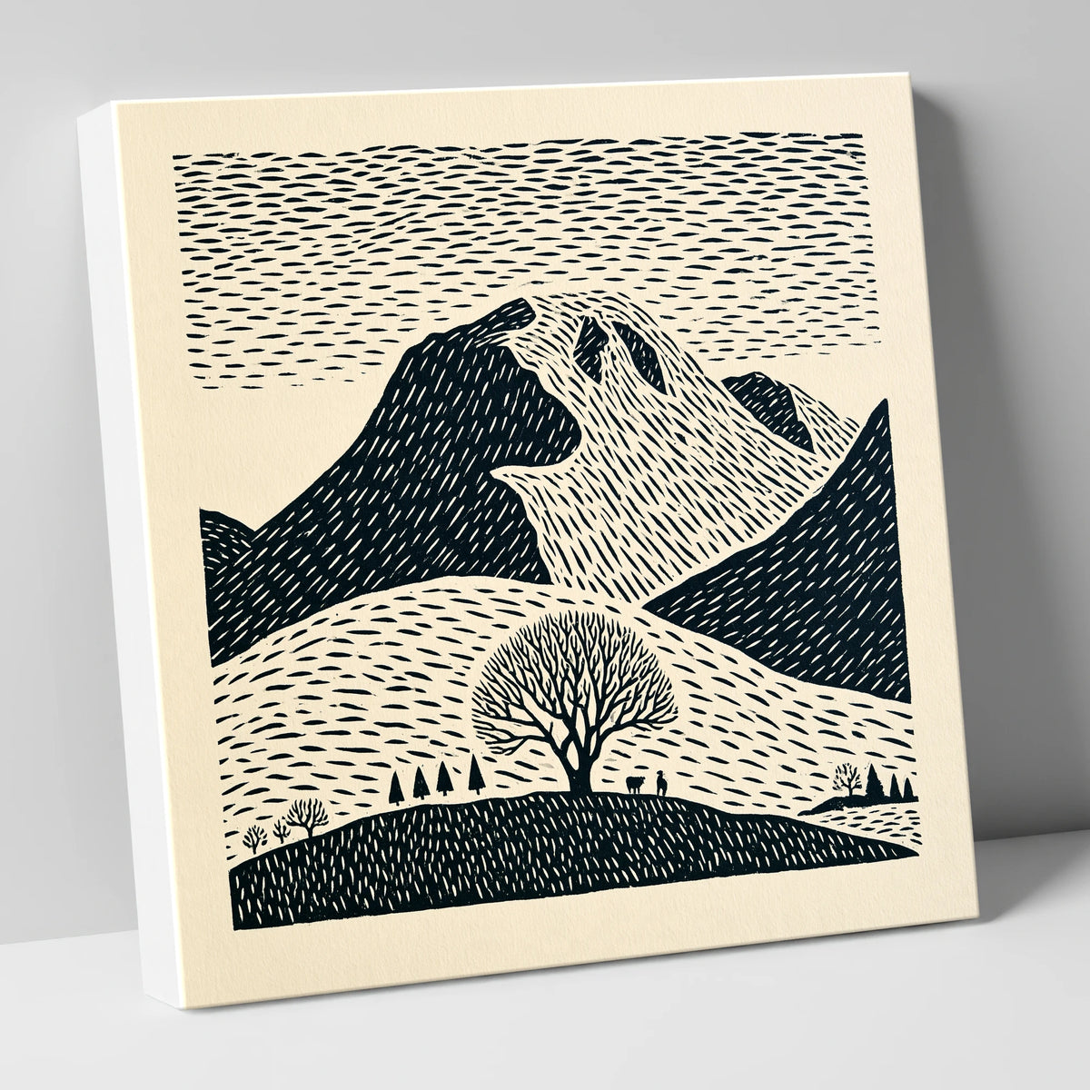 Bold Great Gable Landscape lake district fell canvas wall art