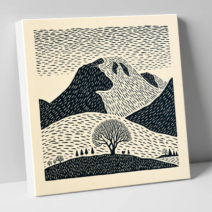 Bold Great Gable Landscape lake district fell canvas wall art