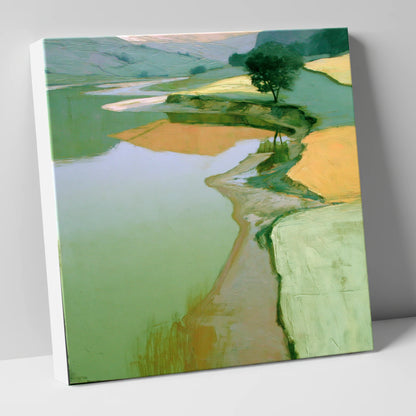 Winding Lake and Golden Fells lake district lake canvas wall art