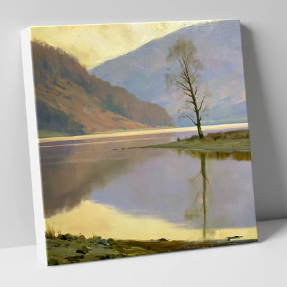 Lone Tree at Bassenthwaite Lake lake district lake canvas wall art