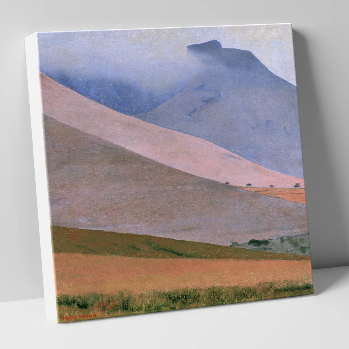 Dusk Pink Fells Under Cloud lake district fell canvas wall art