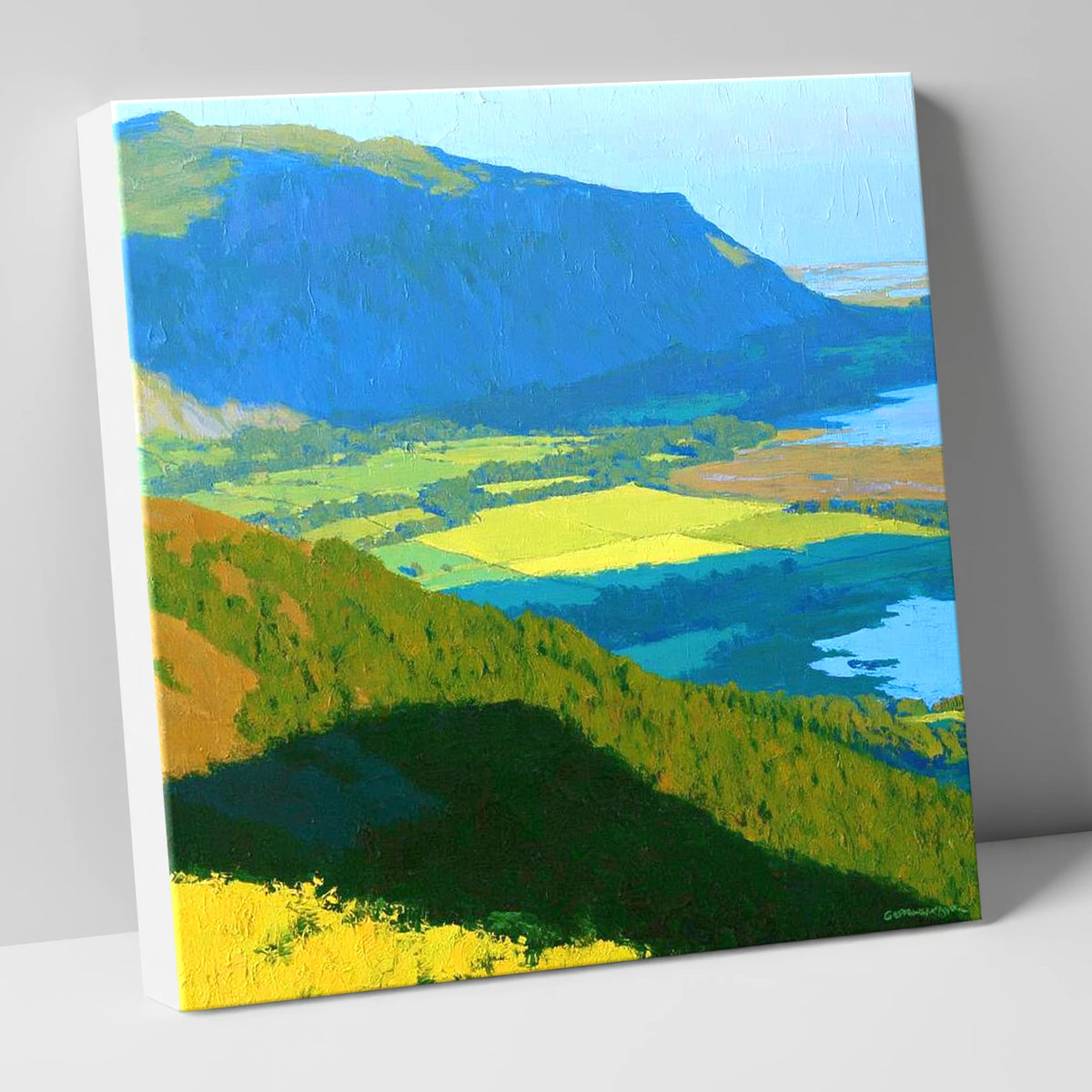 Ullock Pike Over Sunlit Fields lake district fell canvas wall art