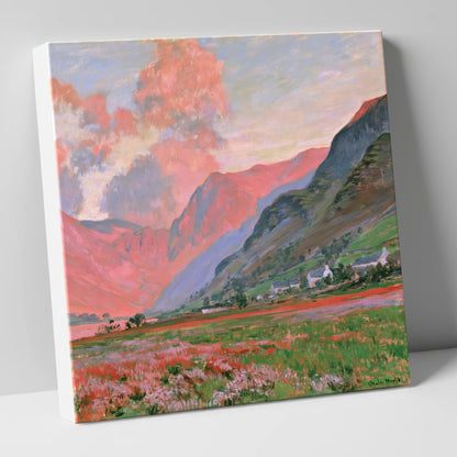 Radiant Pink Sunset Over Fells lake district fell canvas wall art