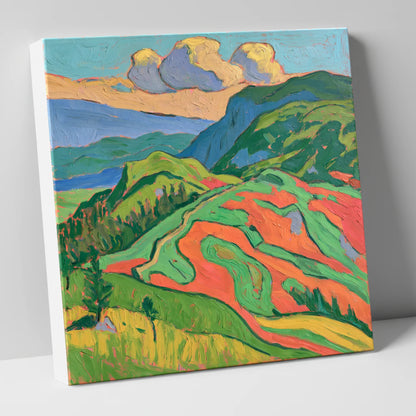 Vivid Rolling Fells Under Cloud lake district fell canvas wall art