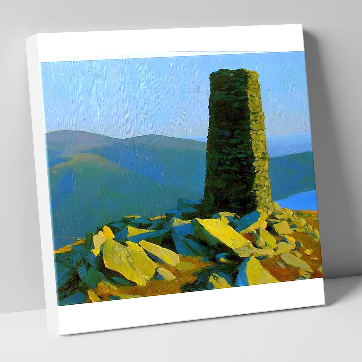 Sunlit Beacon on Thornthwaite Crag lake district fell canvas wall art