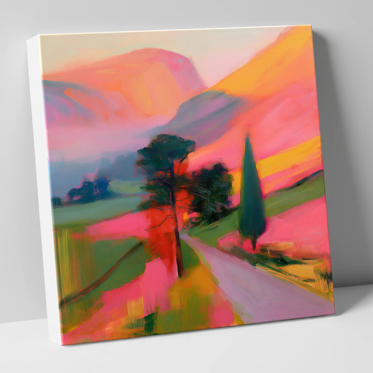Neon Morning Valley Mist lake district sky canvas wall art