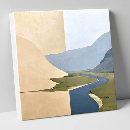 Meandering River through Ochre Valley Fells lake district valley canvas wall art
