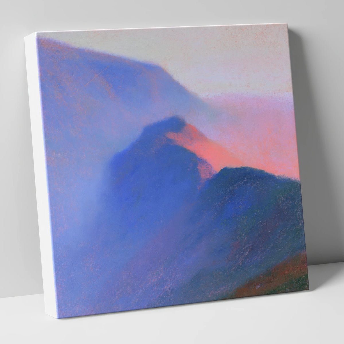 Pink Twilight on Misty Ridge lake district fell canvas wall art