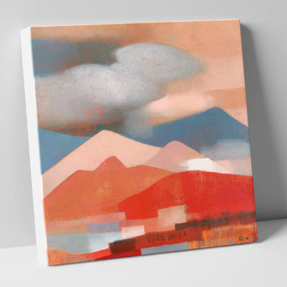 Terracotta Fells Beneath Storm Clouds lake district sky canvas wall art