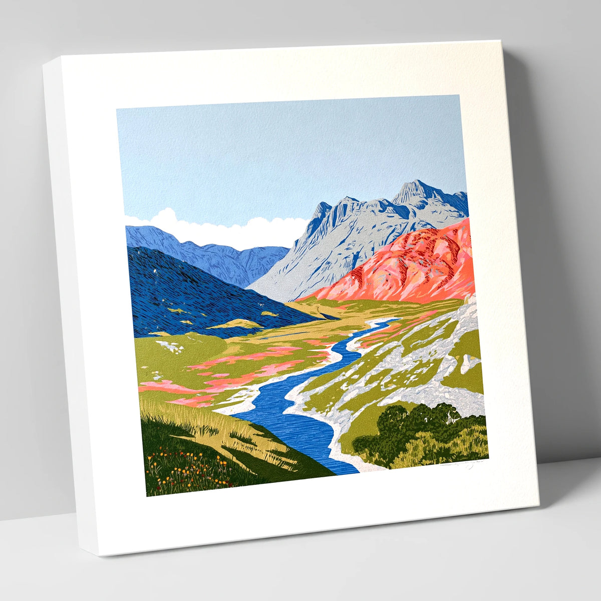 Coral Fells Of Great Langdale lake district valley canvas wall art