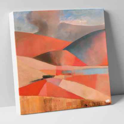 Cloudy Rolling Fells in Coral lake district fell canvas wall art
