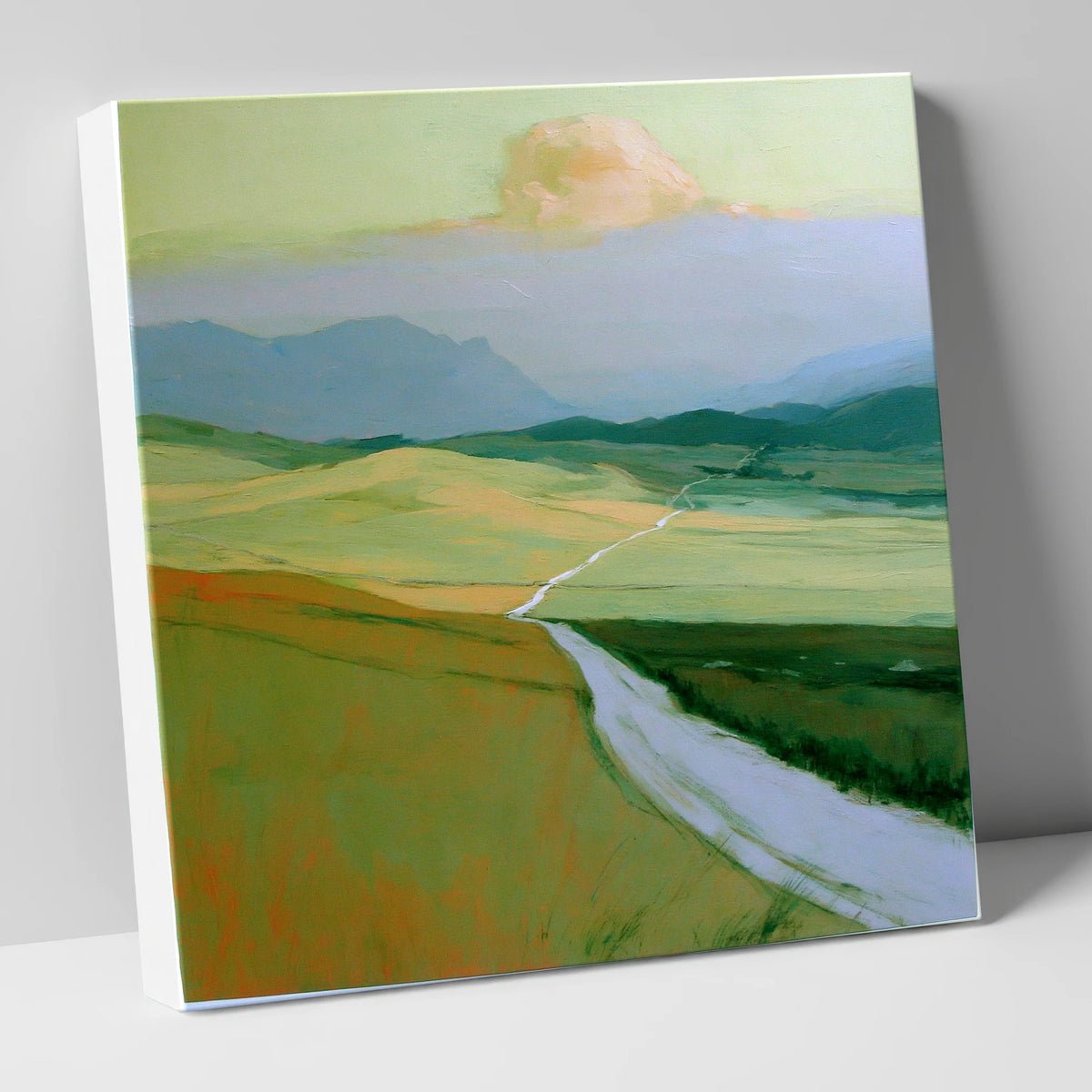 Winding Path Through Rolling Fells lake district fell canvas wall art