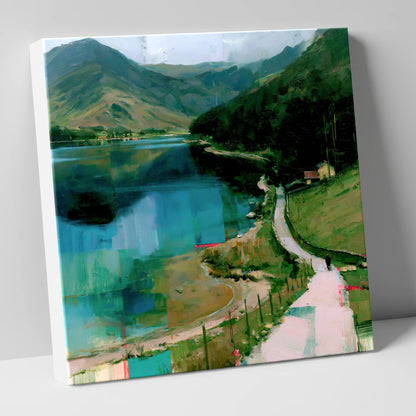 Vivid Teal Buttermere Path buttermere wall art canvas wall art