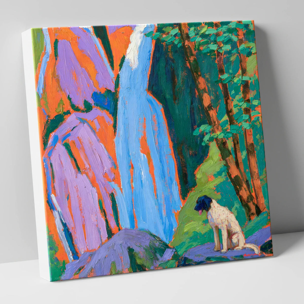 Vibrant Aira Force With Dog aira force wall art canvas wall art