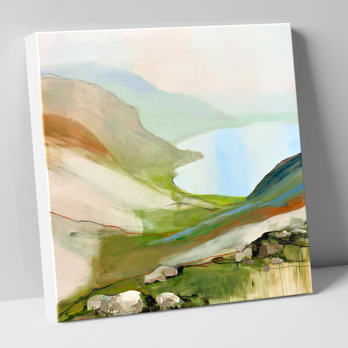 Azure Lake from the Summit lake district fell canvas wall art