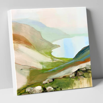 Azure Lake from the Summit lake district fell canvas wall art