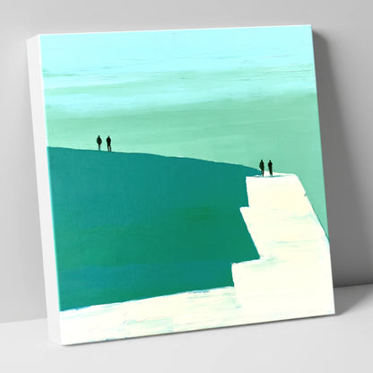 Teal Striding Edge Fell Walkers lake district walking canvas wall art