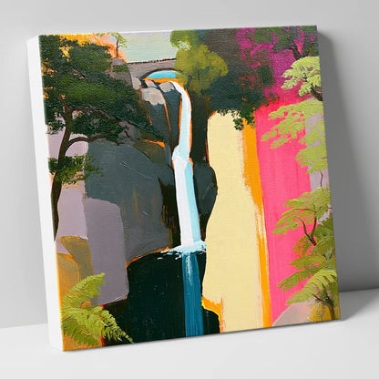 Contemporary Aira Force Waterfall lake district waterfall canvas wall art