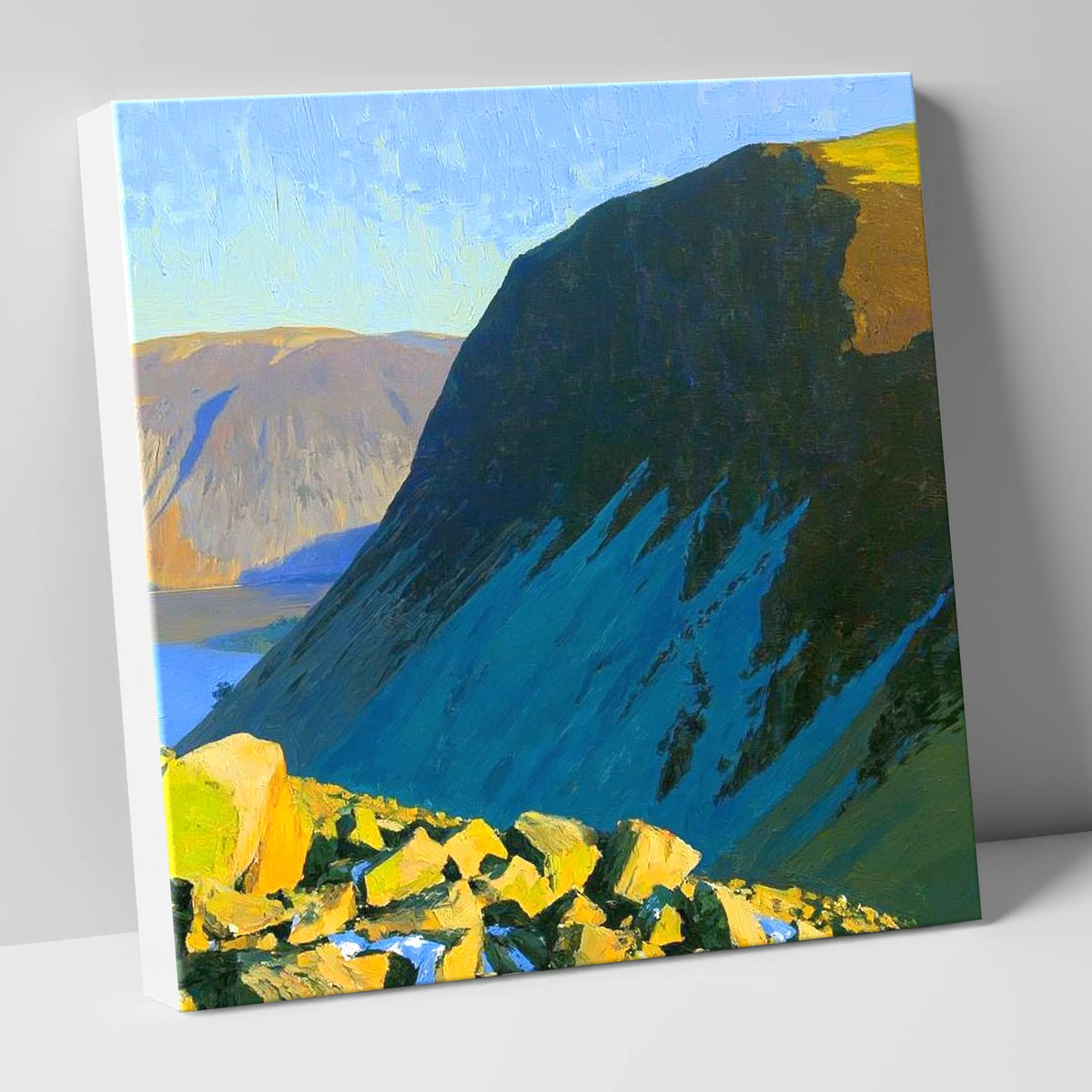 Whin Rigg Scree in Blue Shadow lake district fell canvas wall art