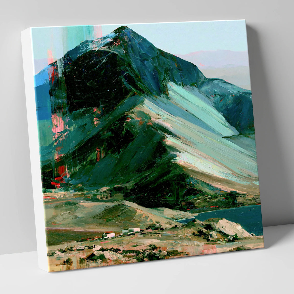 Great Gable in Vivid Teal great gable wall art canvas wall art
