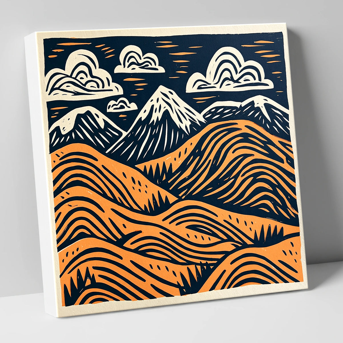 Terracotta Fells Summit View lake district fell canvas wall art