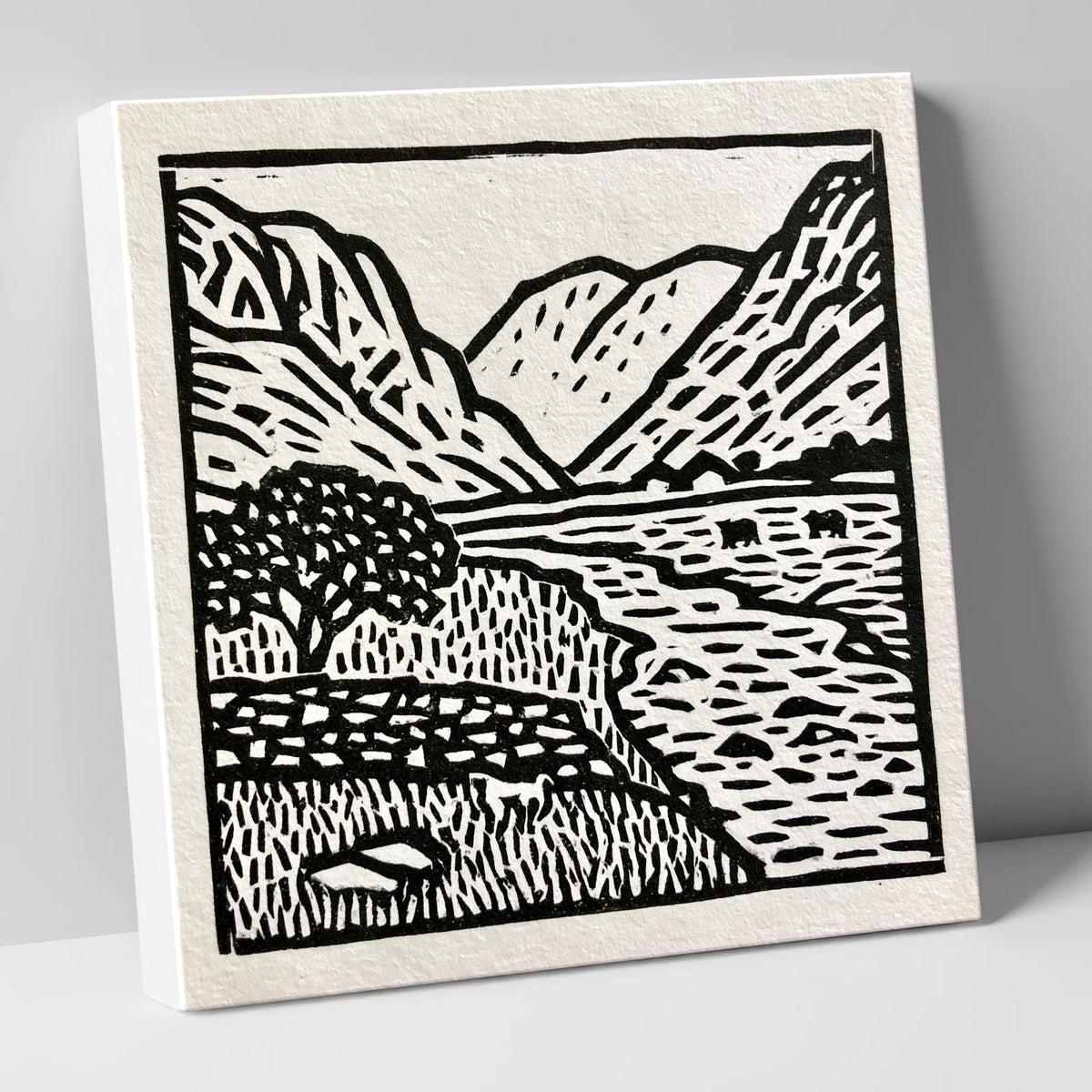 Monochrome Eskdale Valley Landscape lake district valley canvas wall art