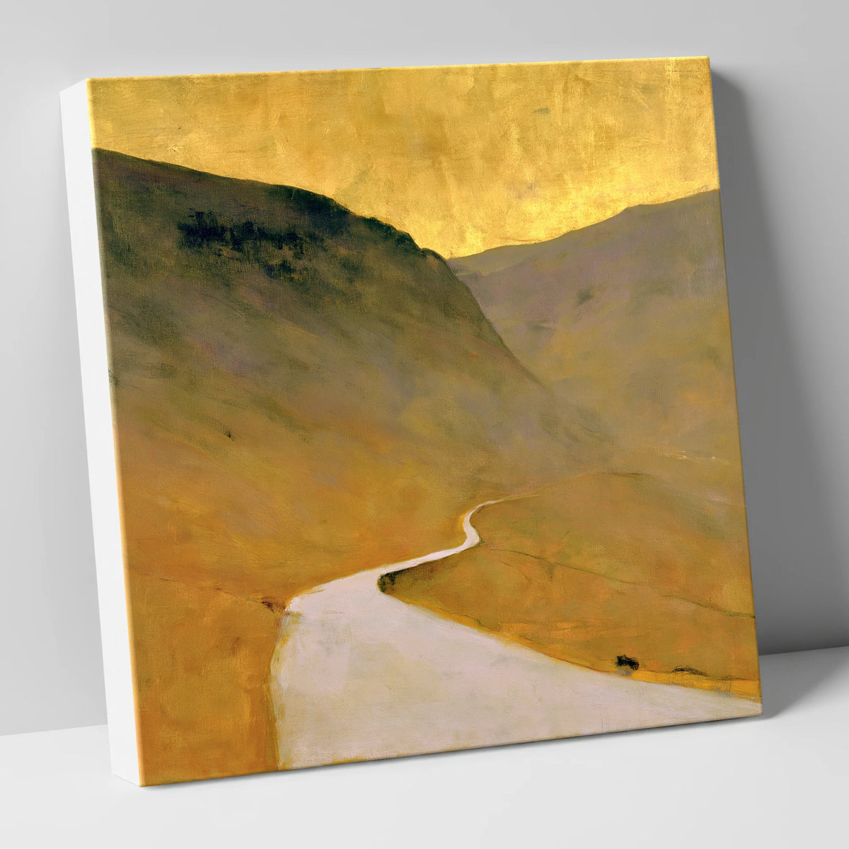 Winding Pass in Golden Light lake district valley canvas wall art