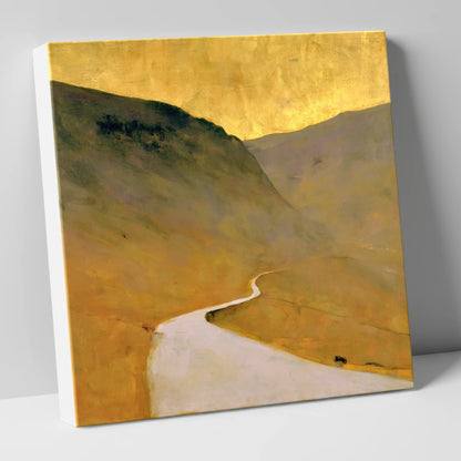 Winding Pass in Golden Light lake district valley canvas wall art