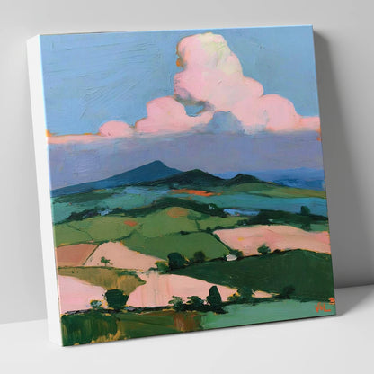 Blush Clouds Over Rolling Fells lake district fell canvas wall art