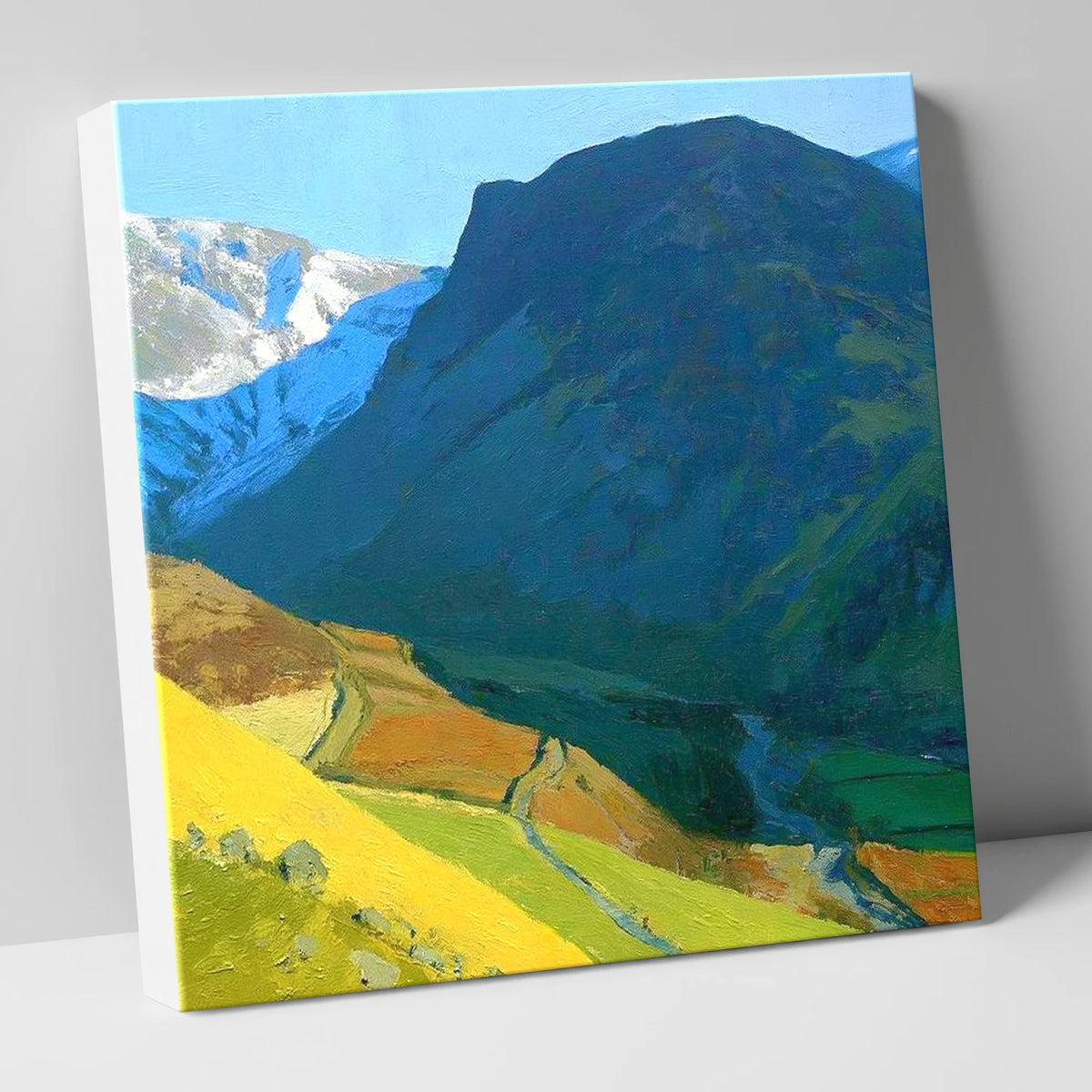 Outerside Peak and Winding Track lake district fell canvas wall art