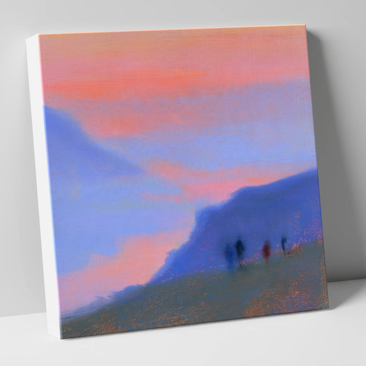 Twilight Walkers on the Fell lake district fell canvas wall art