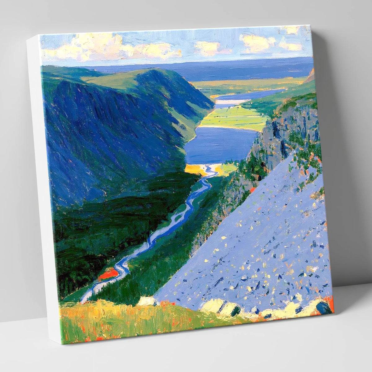 Vibrant Valley from Great Gable lake district fell canvas wall art