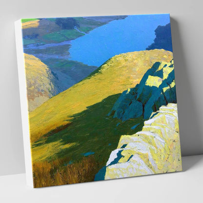 Sunlit Ridge on Stone Arthur lake district fell canvas wall art