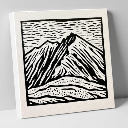 Monochrome Helvellyn Ridges lake district fell canvas wall art