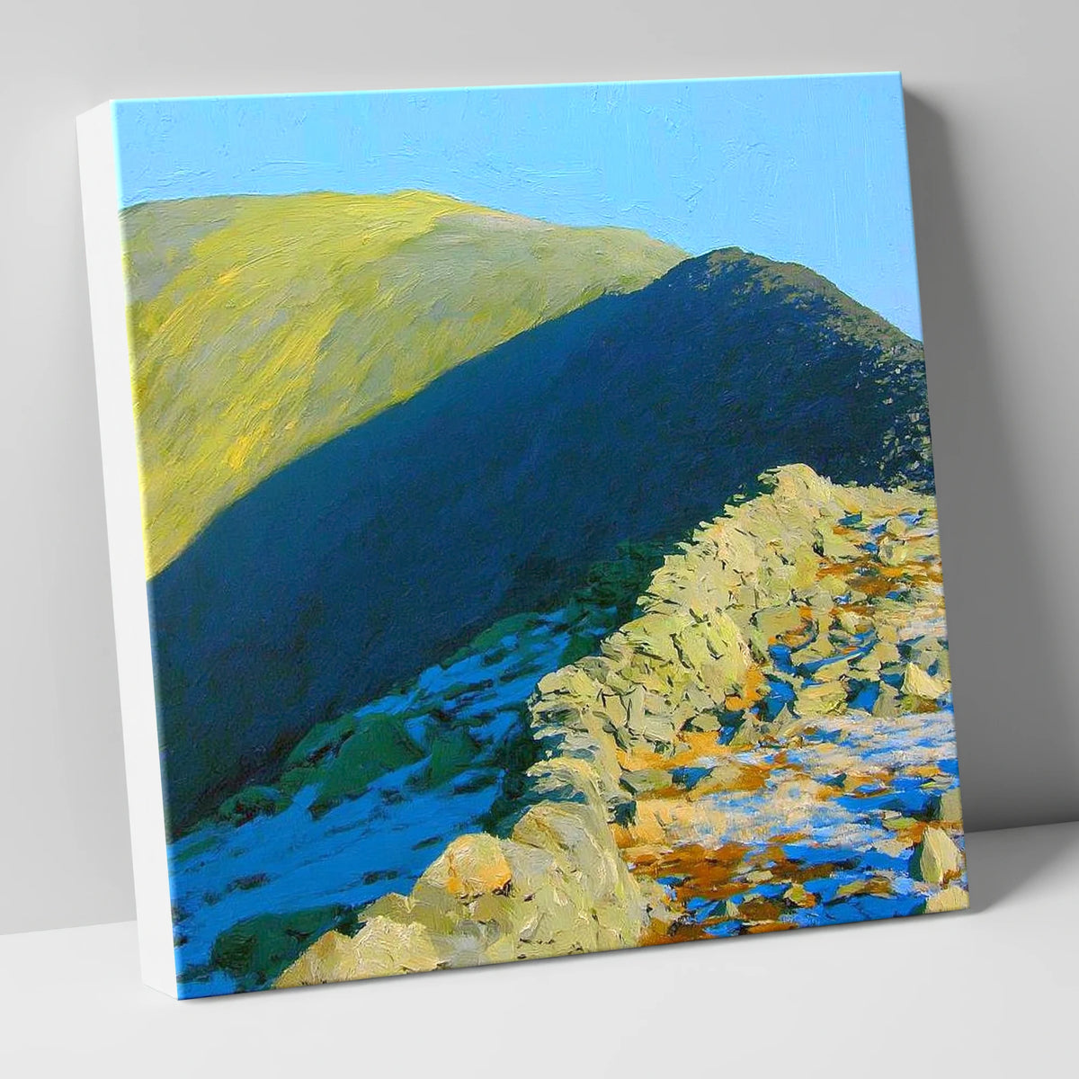 Sunlight and Shadow on Hart Crag lake district fell canvas wall art