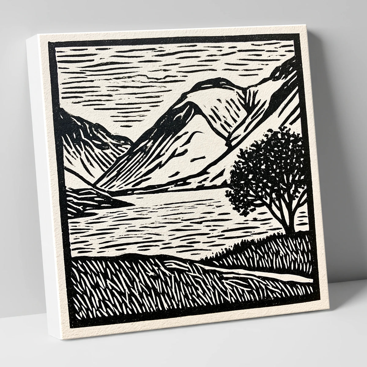Wasdale in Black and White lake district valley canvas wall art