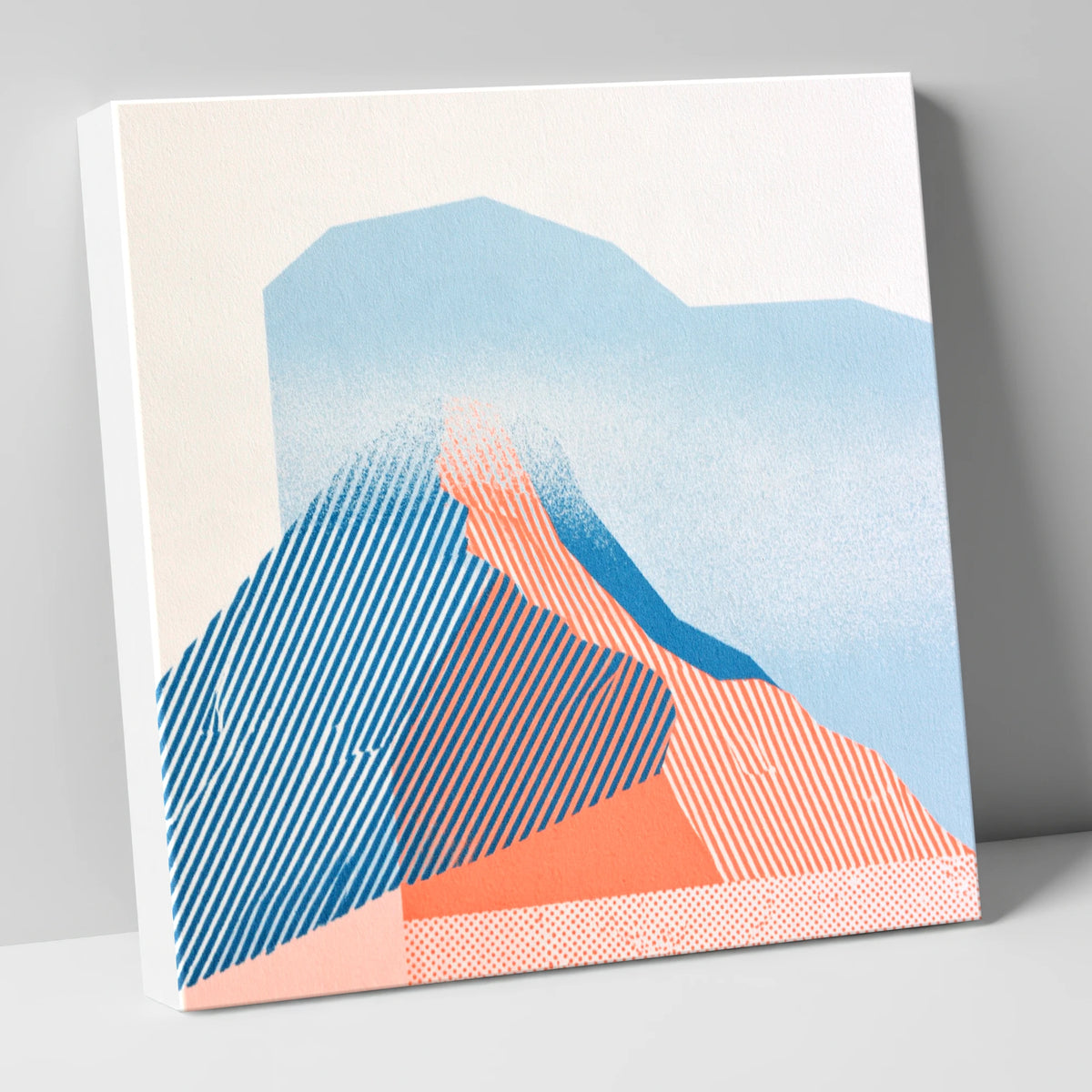 Coral and Blue Mountain Ridge lake district fell canvas wall art