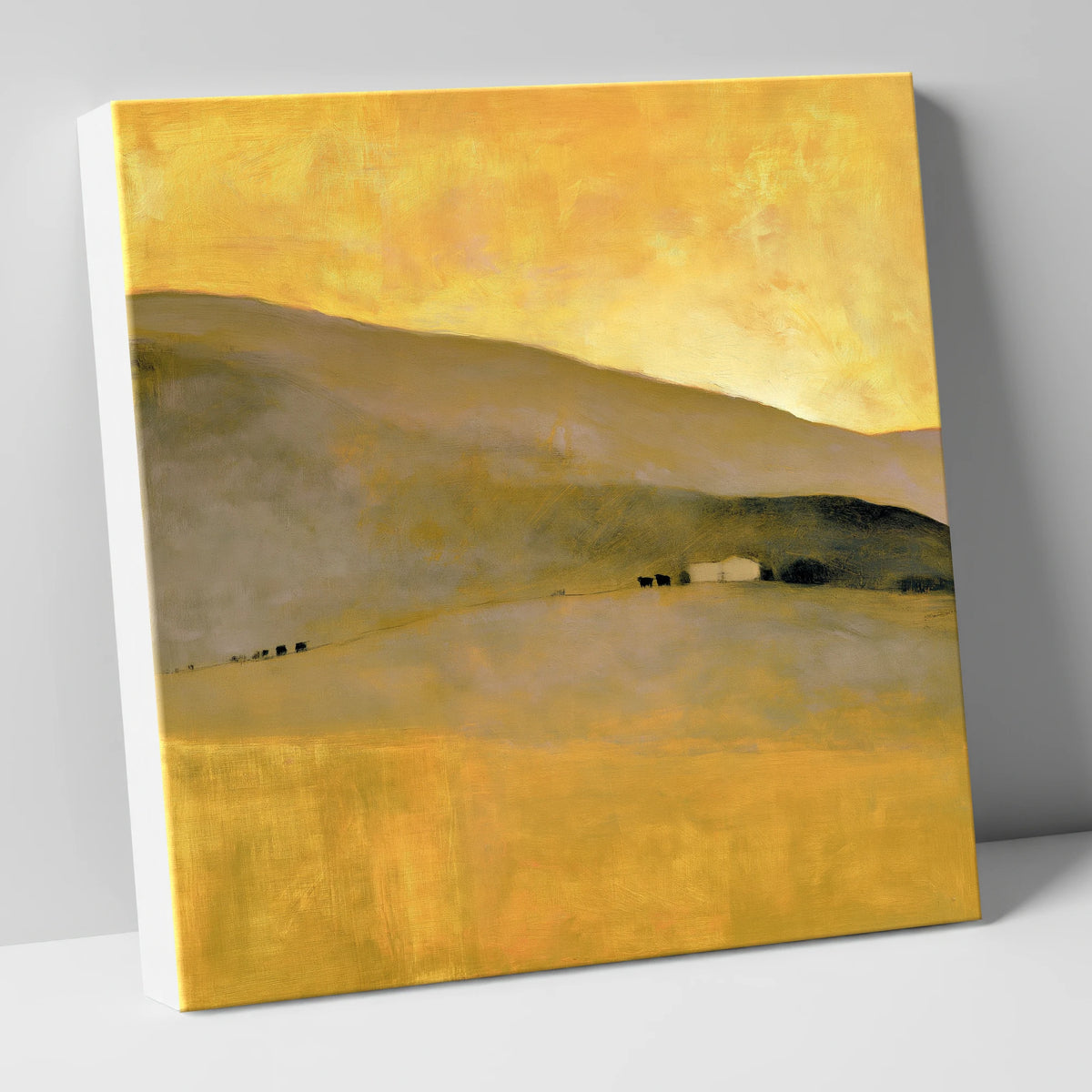 Golden Light on the Fellside lake district sky canvas wall art