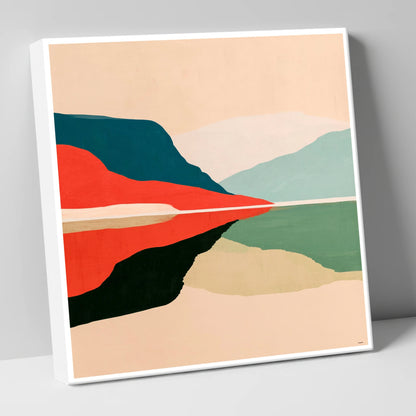 Contemporary Calm Lake Reflections lake district lake canvas wall art