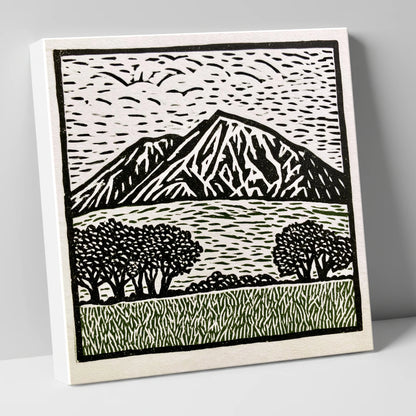 Bold Blencathra in High Contrast lake district fell canvas wall art