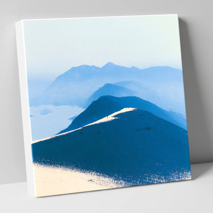 Fell Summit in Deep Blue lake district fell canvas wall art