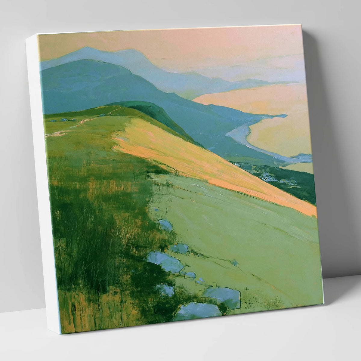 Fell Summit in Golden Light lake district fell canvas wall art