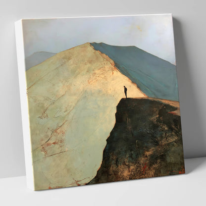 Walker on Striding Edge Helvellyn lake district walking canvas wall art