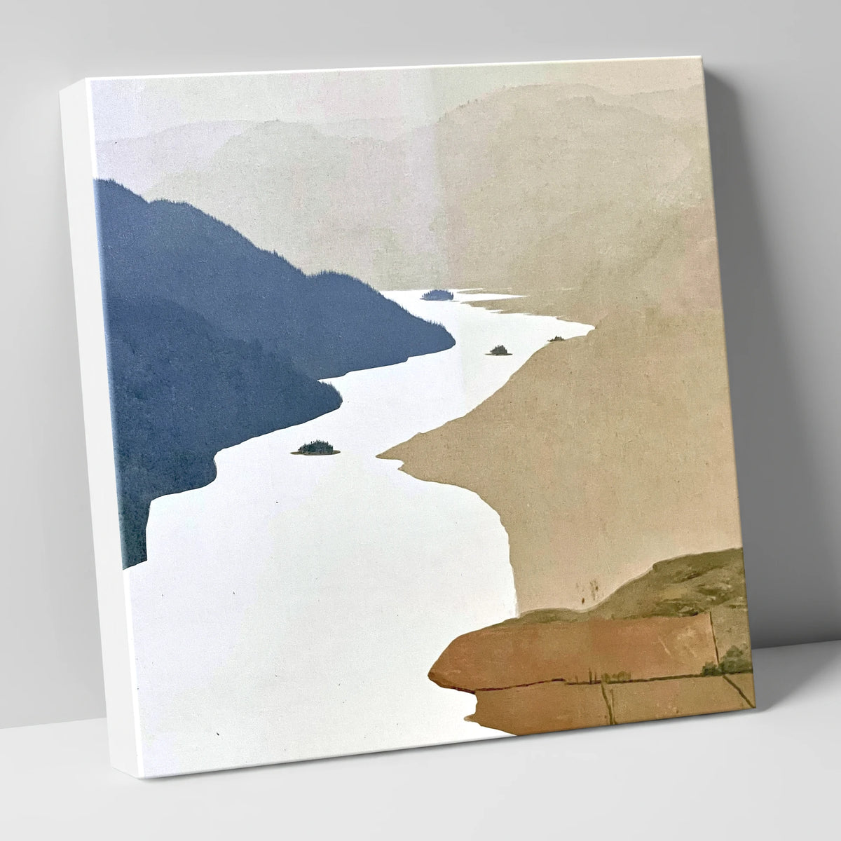 Winding Ullswater and Wooded Islands lake district lake canvas wall art