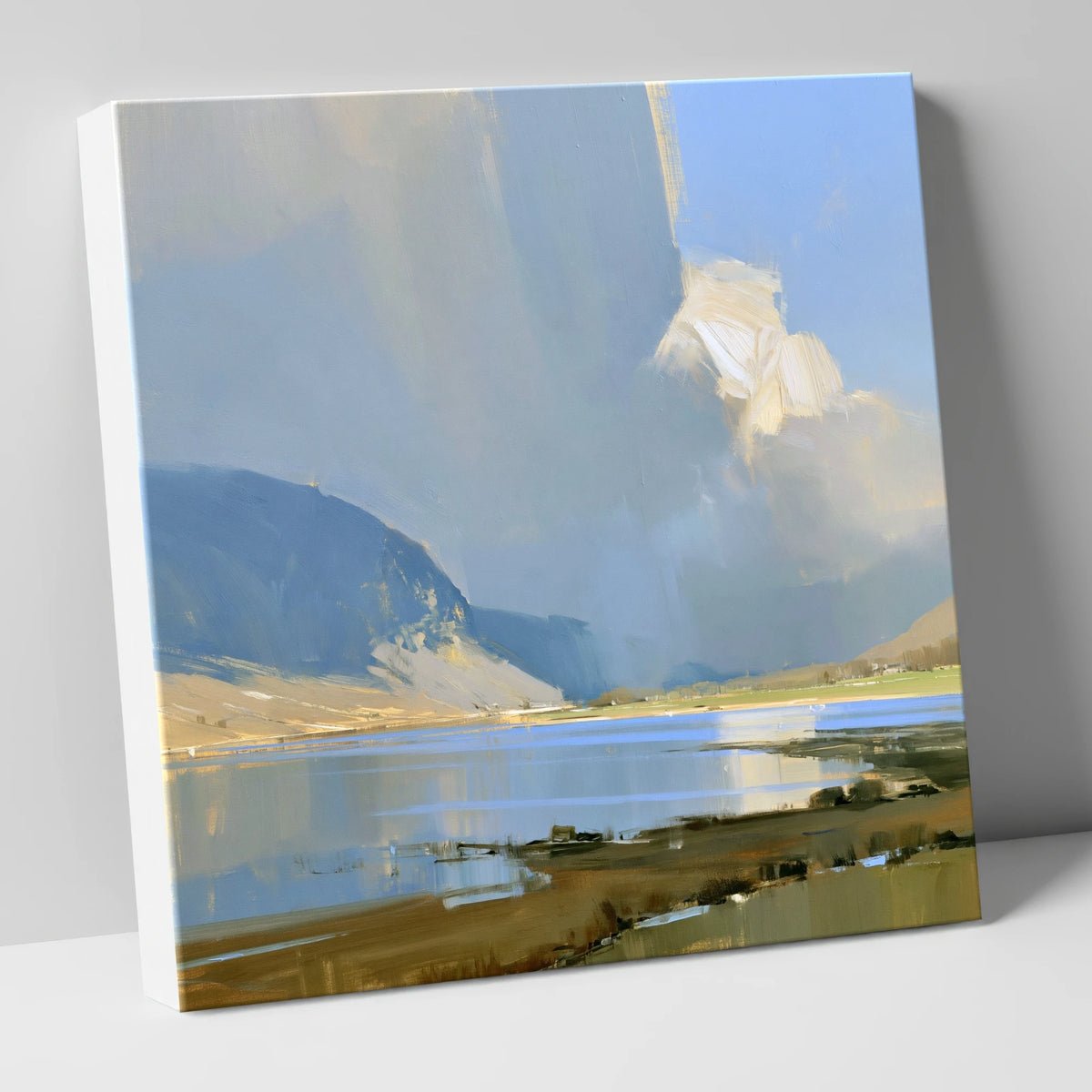 Sunlit Storm Cloud Over the Lake lake district sky canvas wall art