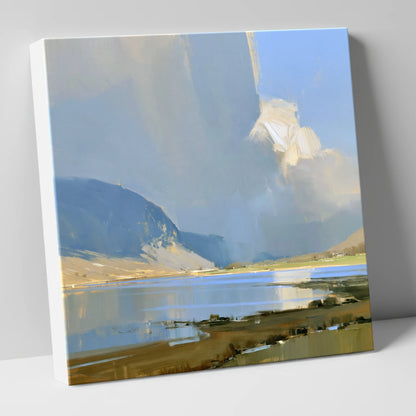 Sunlit Storm Cloud Over the Lake lake district sky canvas wall art