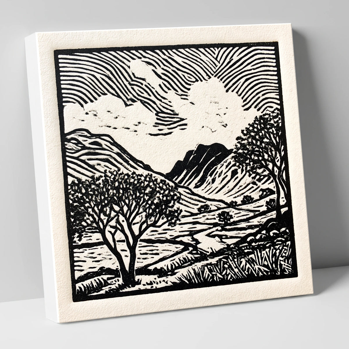 Black and White Eskdale Valley lake district valley canvas wall art