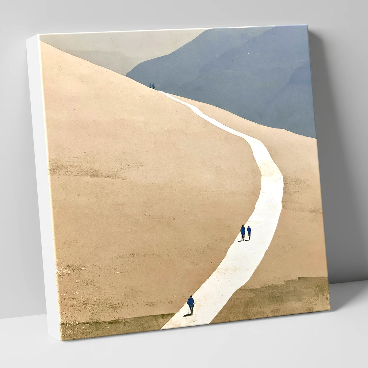 Winding Path across the Ochre Fells lake district walking canvas wall art
